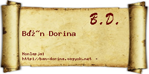 Bán Dorina névjegykártya