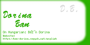 dorina ban business card